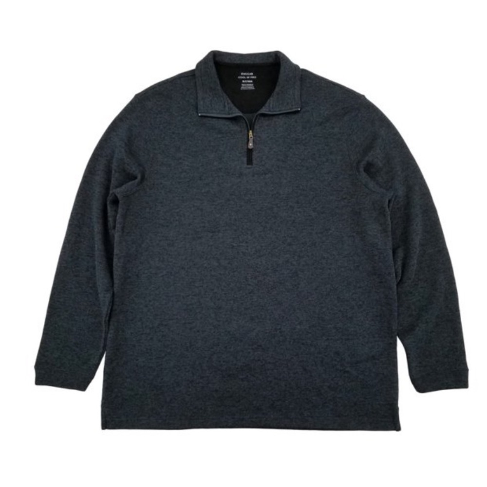 HAGGAR cool 18 pro 1/4 zip knit fleece sweater